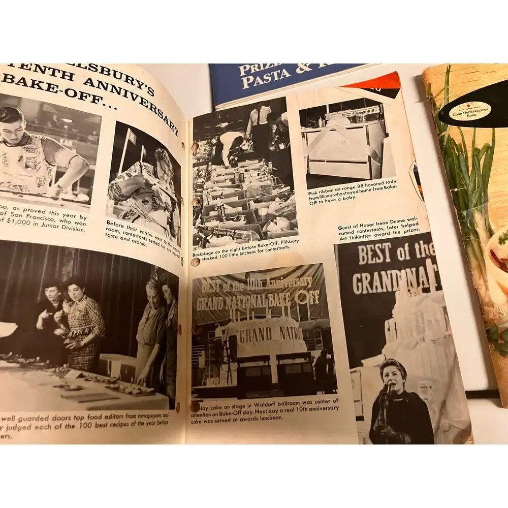 Cookbooks Vintage Lot‎ of 6-Good Housekeeping, Pillsbury, Industrial Life, VTG